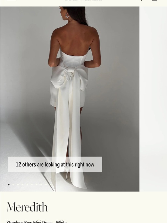 Meshki Dresses & Skirts - Meshki White Strapless Bow Dress